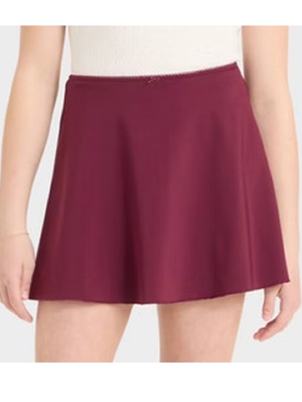 Art Class Girls’ Lace Trimmed A Line Skater Skort - Red L